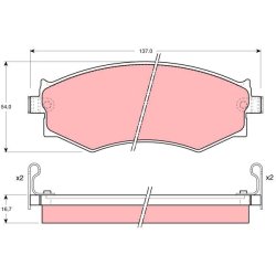 Brake Pad Set TRW GDB1008 OE Ref 41060-68190