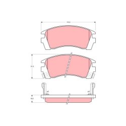 Plaquettes de frein TRW GDB1013 pour NISSAN SUNNY, WINGROAD OE 1N033328ZA