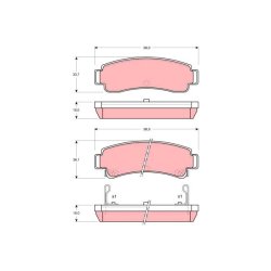 Brake Pad Set TRW GDB1014 OE Ref 44060-58Y86