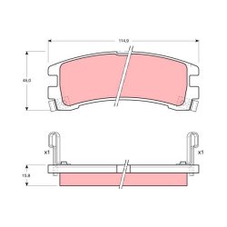 Brake Pad Set TRW GDB1018 OE Ref 44060-32G86