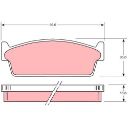 Brake Pad Set TRW GDB1021 OE Ref 44060-55F85