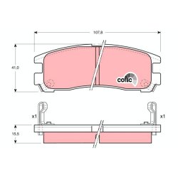 Brake Pad Set TRW GDB1023 OE Ref MR205144
