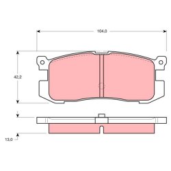 Brake Pad Set TRW GDB1025 OE Ref F32Z 2200B