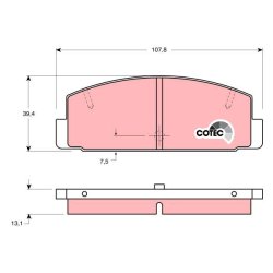 Brake Pad Set TRW GDB1027 OE Ref GKYA2648Z