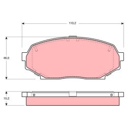 Brake Pad Set TRW GDB1028 OE Ref NAZ03328Z