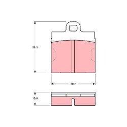 Jeu de plaquettes de frein TRW GDB103 pour VW KAEFER, KARMANN OE 111698151A