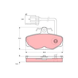 Brake Pad Set TRW GDB1035 OE Ref 6485895