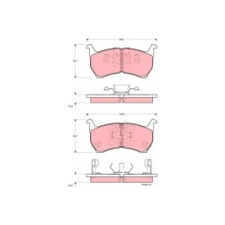 Plaquettes de frein TRW GDB1036 pour FORD ASIE & OCÉANIE, FORD, MAZDA