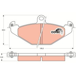 Plaquettes de frein TRW GDB1041 pour CHRYSLER, LOTUS, RENAULT OE 4762999