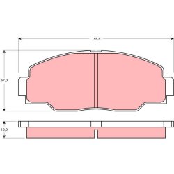 Jeu de plaquettes de frein TRW GDB1042 pour TOYOTA DYNA OE 04465-25080