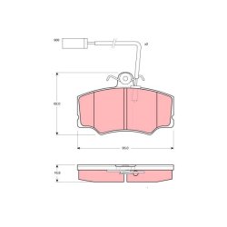 Brake Pad Set TRW GDB1045 OE Ref 0000060765017