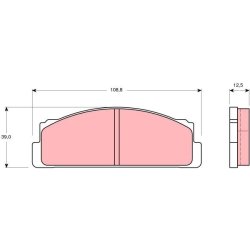 Brake Pad Set TRW GDB105 OE Ref 04491-10151