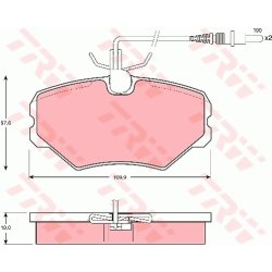 Plaquettes de frein TRW GDB1051 pour PEUGEOT 405 OE 425098