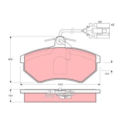 Brake Pad Set TRW GDB1057 OE Ref 8A0 698 151