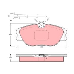 Brake Pad Set TRW GDB1058 OE Ref 9946227