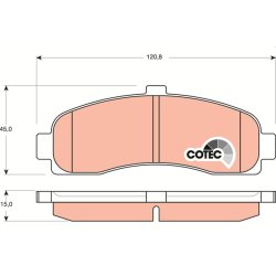 Brake Pad Set TRW GDB1059 OE Ref 410606F625