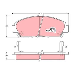 Brake Pad Set TRW GDB1061 OE Ref 45022-SS0-G10
