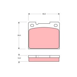 Brake Pad Set TRW GDB1066 OE Ref 2701647