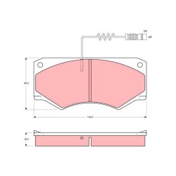 Brake Pad Set TRW GDB1067 OE Ref A 001 586 70 42