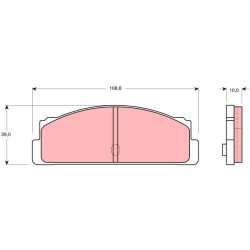 Brake Pad Set TRW GDB107 OE Ref 4349780
