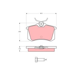 Brake Pad Set TRW GDB1073 OE Ref 9944395