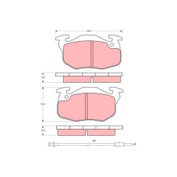 Brake Pad Set TRW GDB1079 OE Ref 77 01 203 213
