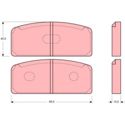 Plaquettes de frein TRW GDB109 pour RENAULT 10, 8 OE 7701340998