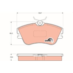 Brake Pad Set TRW GDB1092 OE Ref 701698151D