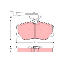 Brake Pad Set TRW GDB1095 OE Ref 0000000795428