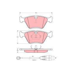 Plaquettes de frein TRW GDB1098 pour PEUGEOT 605 OE 425094