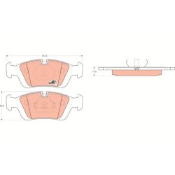Brake Pad Set TRW GDB1100 OE Ref 1 165 556