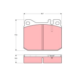 Brake Pad Set TRW GDB1103 OE Ref 281 698 151 B