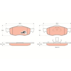 Brake Pad Set TRW GDB1107 OE Ref 06668586