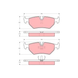 Brake Pad Set TRW GDB1109 OE Ref JLM1833
