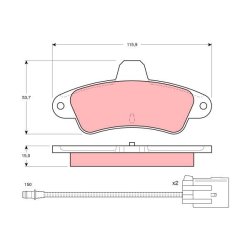 Brake Pad Set TRW GDB1112 OE Ref 1504143