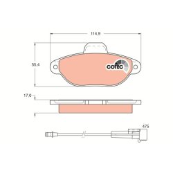 Brake Pad Set TRW GDB1115 OE Ref 9948054