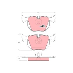 Brake Pad Set TRW GDB1119 OE Ref 34 21 2 227 326