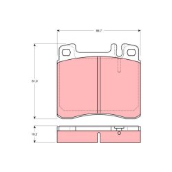 Jeu de plaquettes de frein TRW GDB1122 pour MERCEDES CLASSE S OE A0024200320