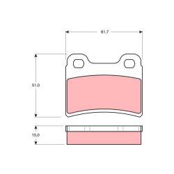 Plaquettes de frein TRW GDB1124 pour FORD, KIA ESCORT, SEPHIA, SHUMA