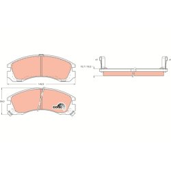 Brake Pad Set TRW GDB1126 OE Ref 4254 30