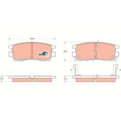 Brake Pad Set TRW GDB1127 OE Ref MZ690578