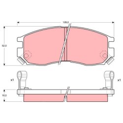 Brake Pad Set TRW GDB1128 OE Ref MR389533