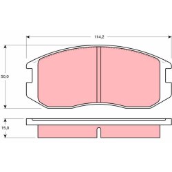 Jeu de plaquettes de frein TRW GDB1129 pour MITSUBISHI, PROTON LANCER, PERSONA