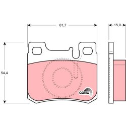 Plaquettes de frein TRW GDB1130 pour MERCEDES OE 0024200999