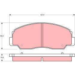 Brake Pad Set TRW GDB1134 OE Ref 04491-87609-000