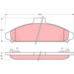 Jeu de plaquettes de frein TRW GDB1136 pour HYUNDAI S OE 58101-23A10