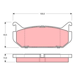 Brake Pad Set TRW GDB1140 OE Ref F42Z 2200A