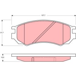 Brake Pad Set TRW GDB1141 OE Ref 41060-54C87