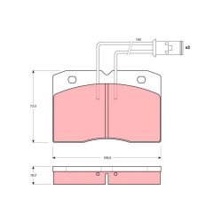 Brake Pad Set TRW GDB1152 OE Ref 9940082