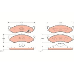 Brake Pad Set TRW GDB1153 OE Ref 0000K04883344